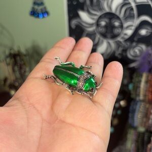 Green Beetle Brooch